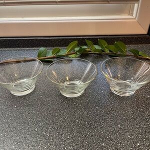 Set of 3 Vintage Princess House Heritage 5" Round
Glass Bowls